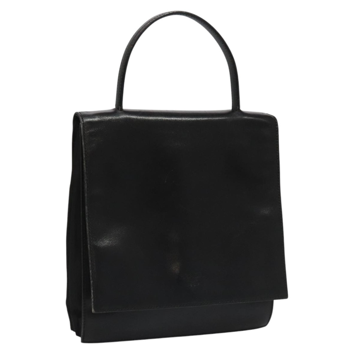 Prada Hand Bag Nylon Leather Black Auth 112080